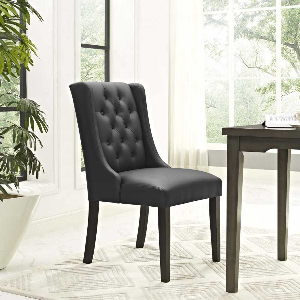 Baronet Vinyl Dining Chair, Black, EEI-2234-BLK