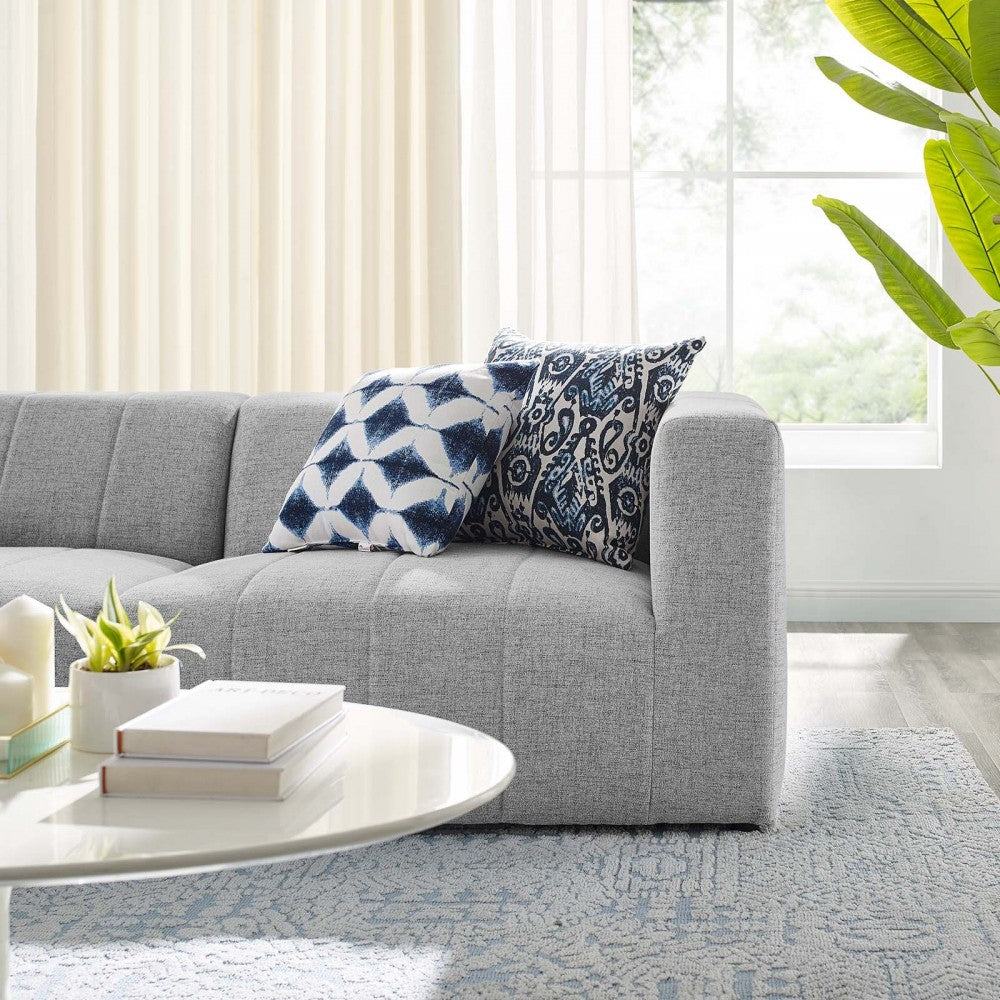 Bartlett Upholstered Fabric 2-Piece Loveseat, Light Gray