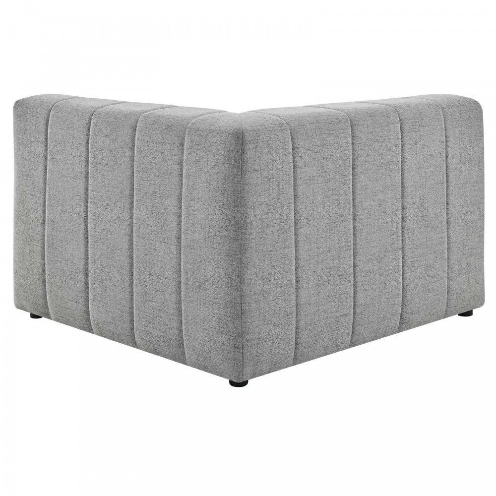 Bartlett Upholstered Fabric 3-Piece Sofa, Light Gray