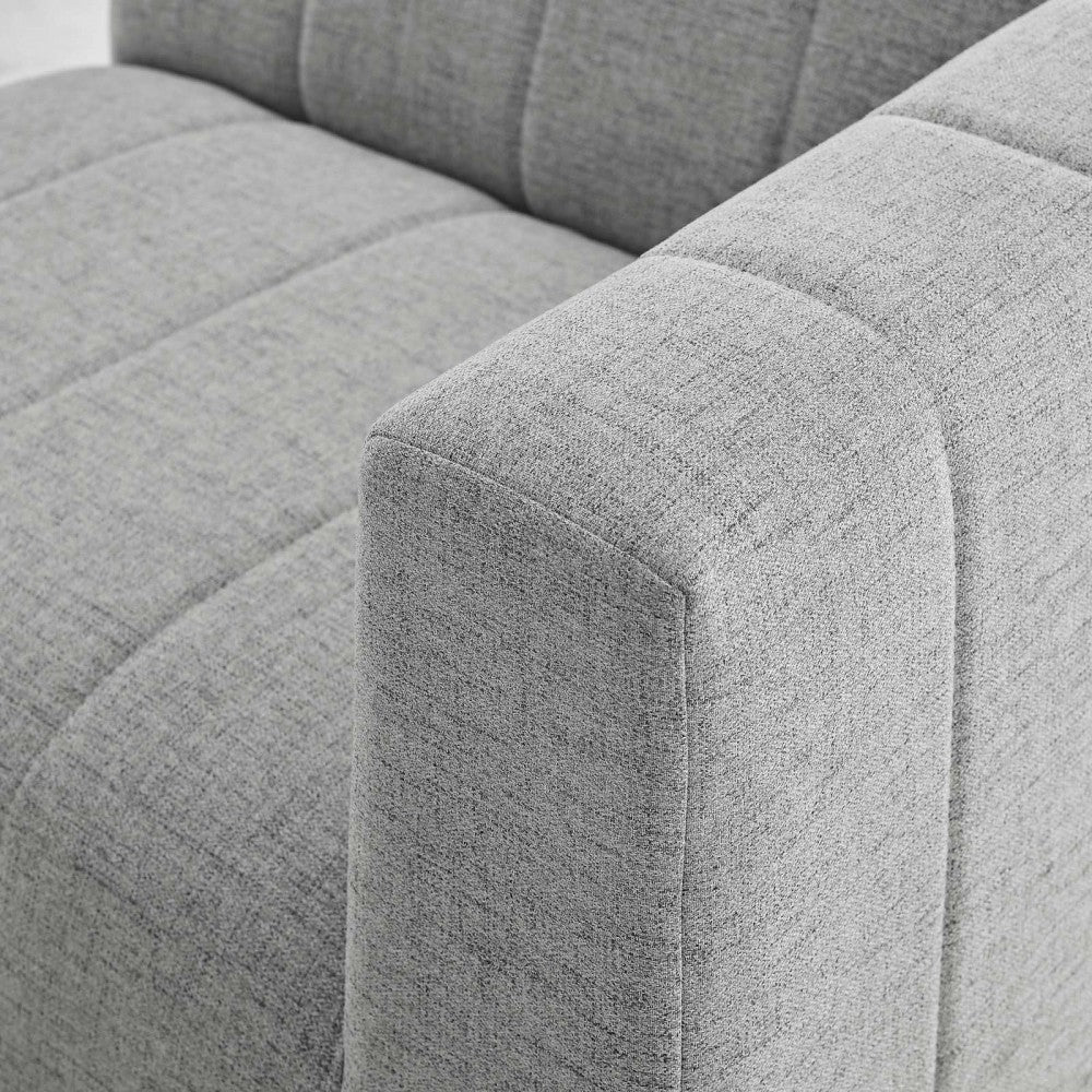 Bartlett Upholstered Fabric 3-Piece Sofa, Light Gray