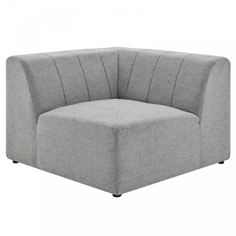 Bartlett Upholstered Fabric 8-Piece Sectional Sofa, Light Gray
