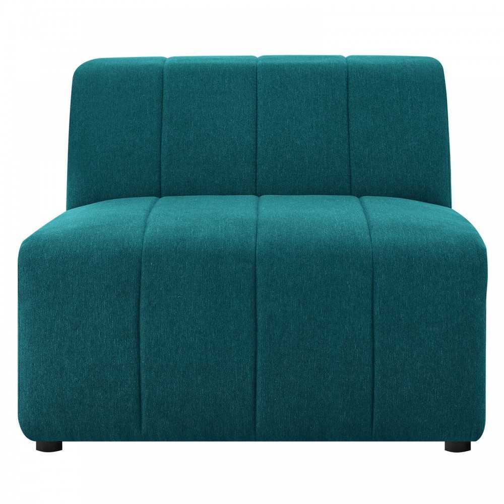 Bartlett Upholstered Fabric Armless Chair, Teal