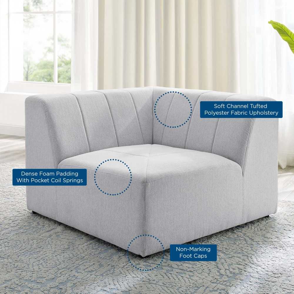 Bartlett Upholstered Fabric Corner Chair, Ivory