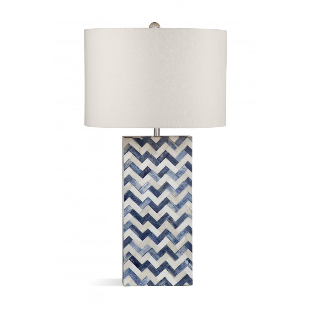 Bassett Mirror Dunmore Table Lamp, Blue Bone