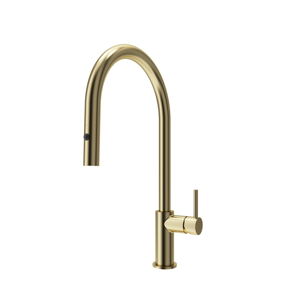 Baveno Duo Pull-Down Kitchen Faucet in Brushed Gold