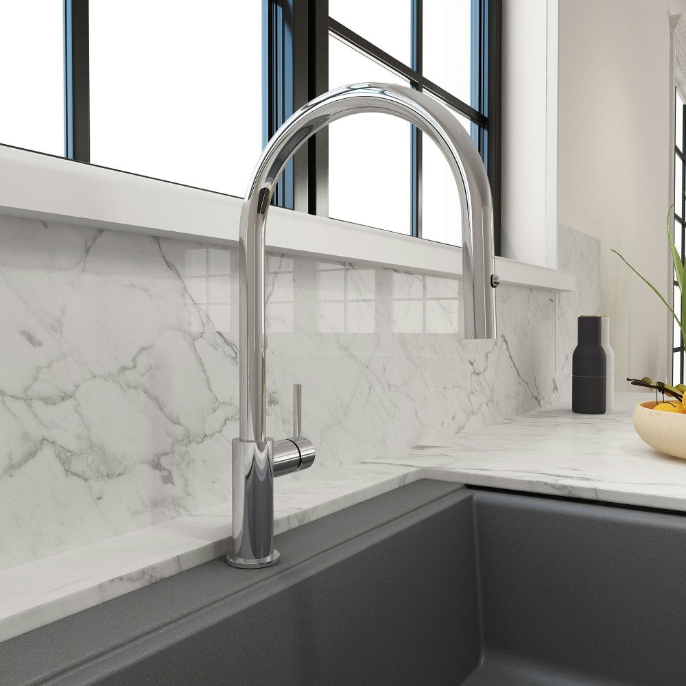 Baveno Duo Pull-Down Kitchen Faucet in Chrome