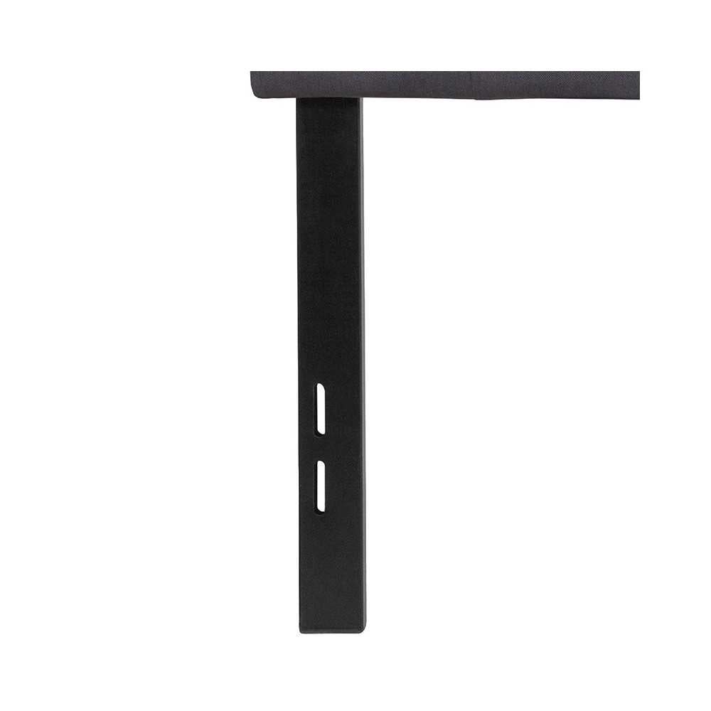 Bedford Tufted Upholstered Full Size Headboard in Dark Gray Fabric