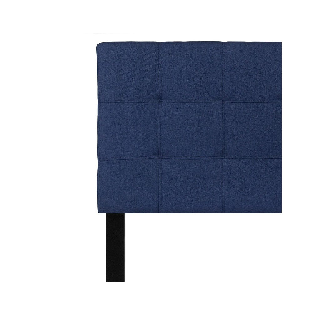 Bedford Tufted Upholstered Twin Size Headboard in Navy Fabric