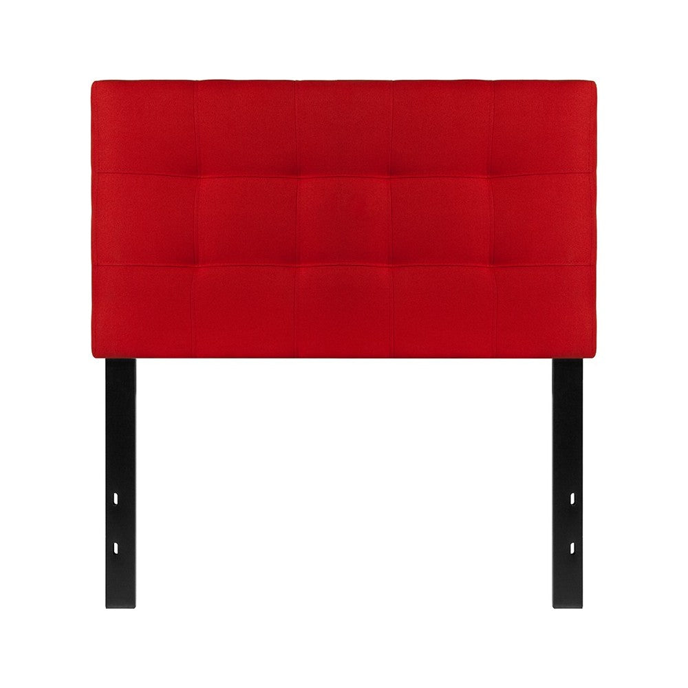 Bedford Tufted Upholstered Twin Size Headboard in Red Fabric