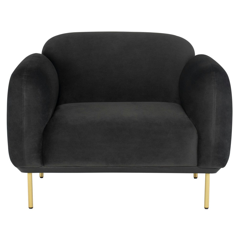 Benson Shadow Gray Fabric Single Seat Sofa