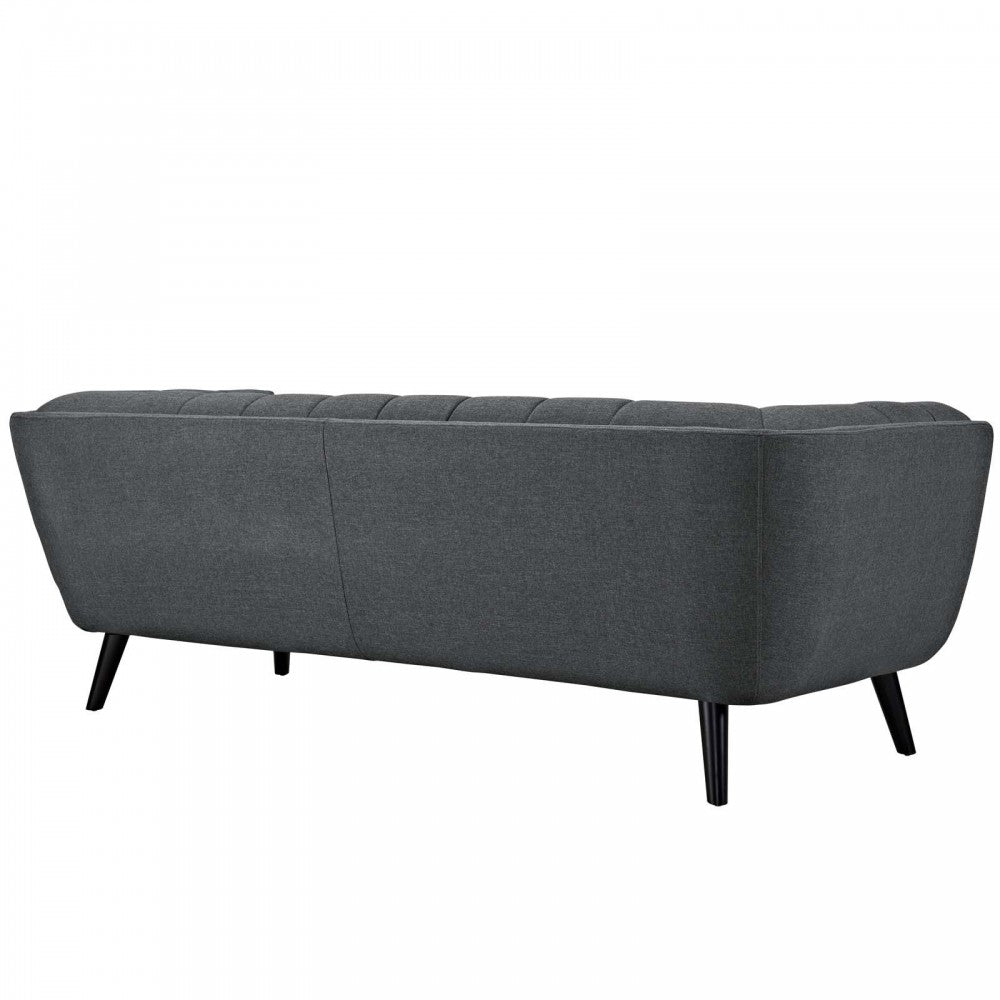 Bestow 2 Piece Upholstered Fabric Sofa and Armchair Set, Gray