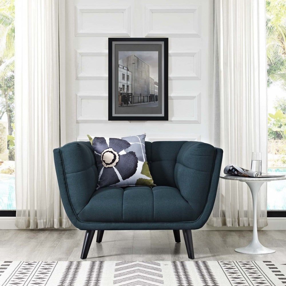 Bestow Upholstered Fabric Armchair, Blue