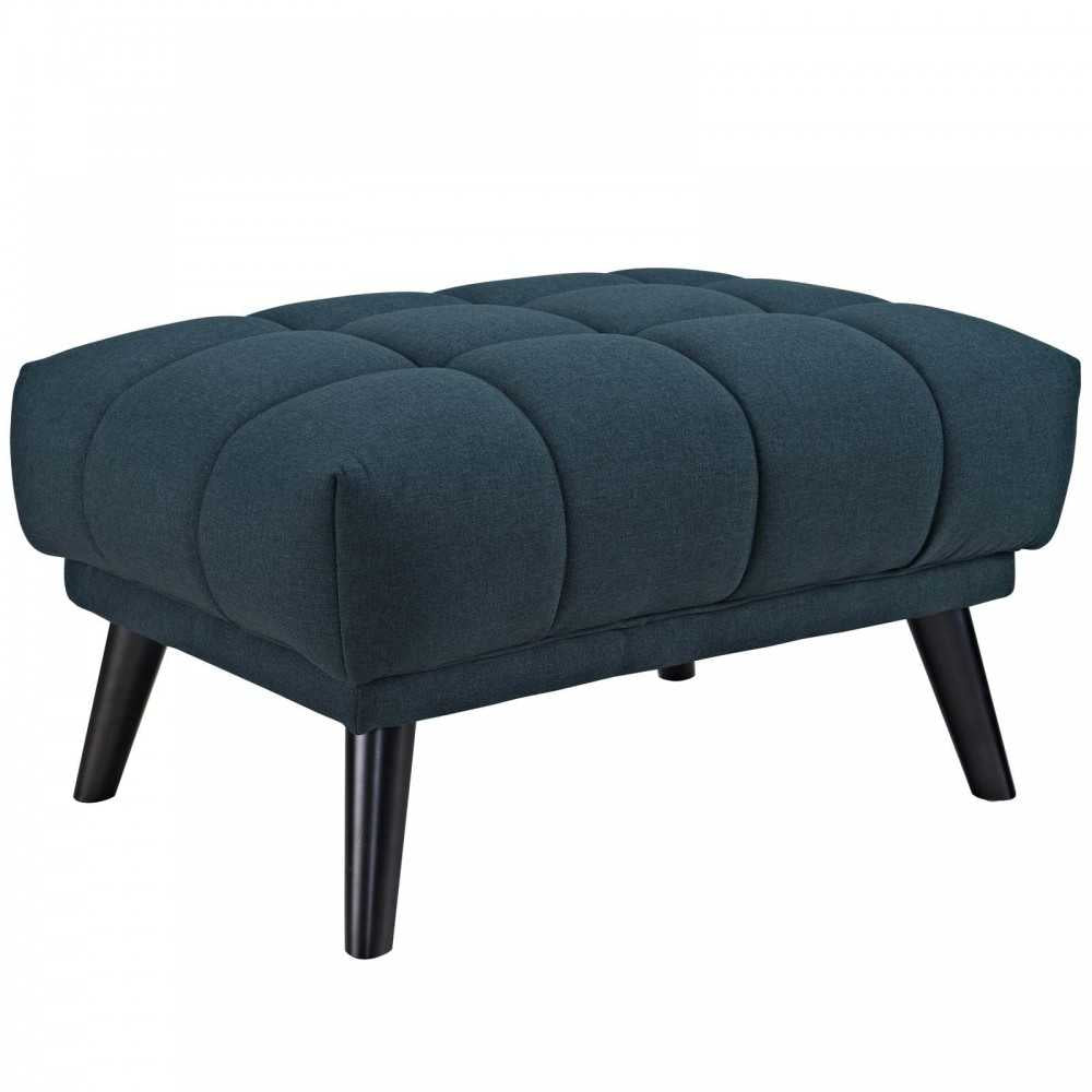 Bestow Upholstered Fabric Ottoman, Blue