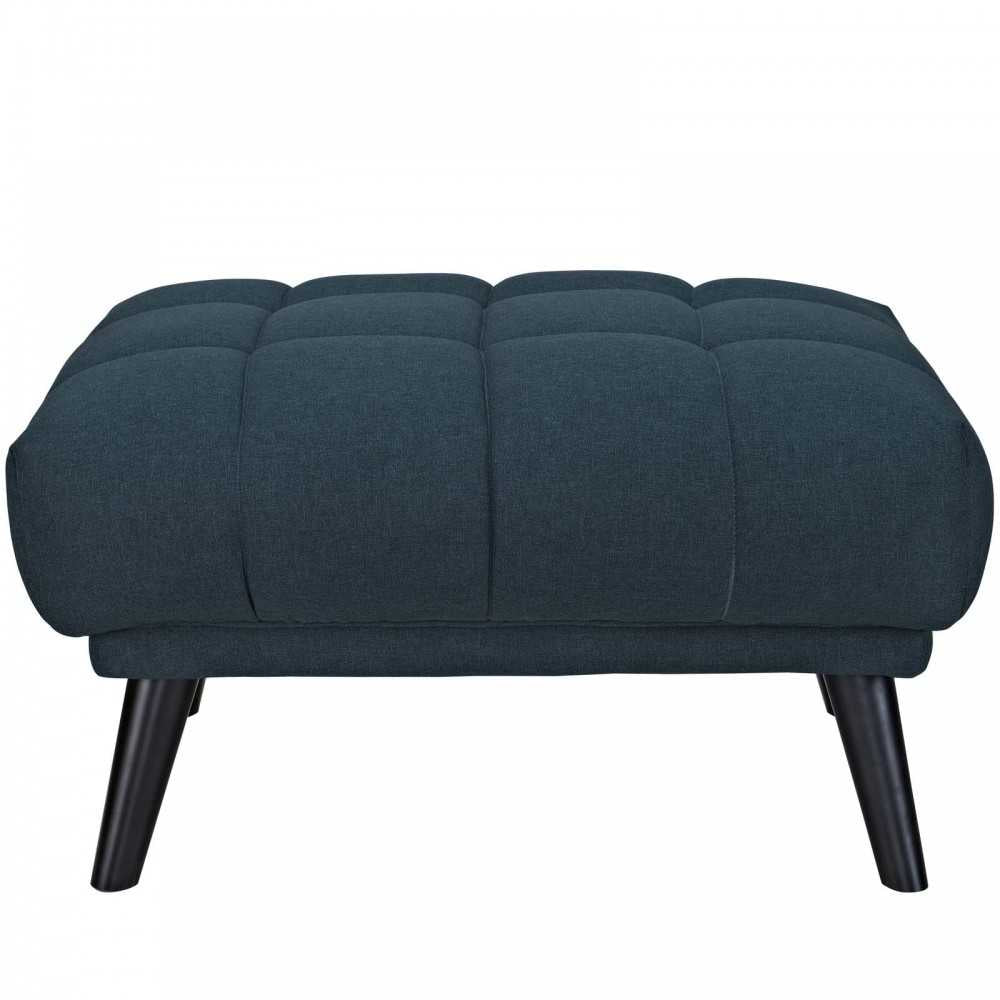 Bestow Upholstered Fabric Ottoman, Blue