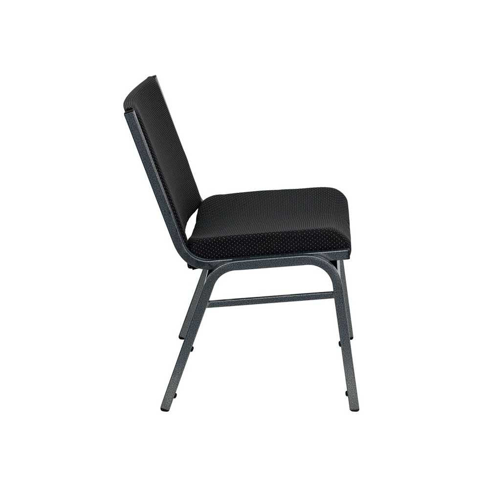 Big & Tall 1000 lb. Rated Black Fabric Stack Chair