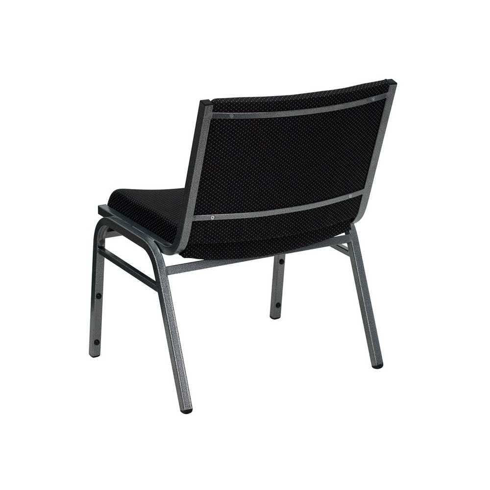 Big & Tall 1000 lb. Rated Black Fabric Stack Chair