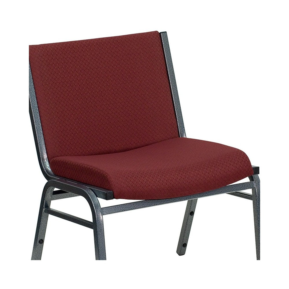 Big & Tall 1000 lb. Rated Burgundy Fabric Stack Chair