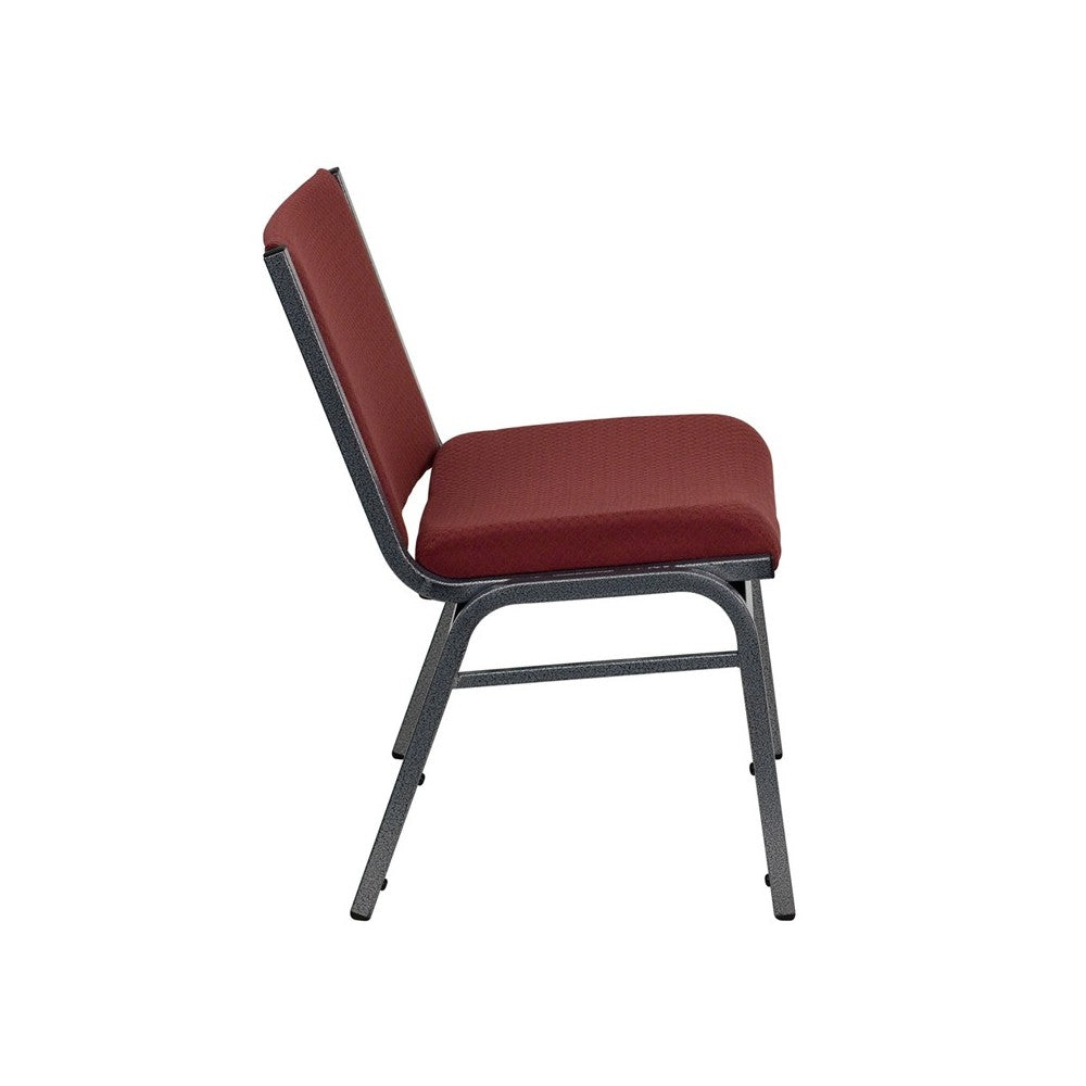 Big & Tall 1000 lb. Rated Burgundy Fabric Stack Chair