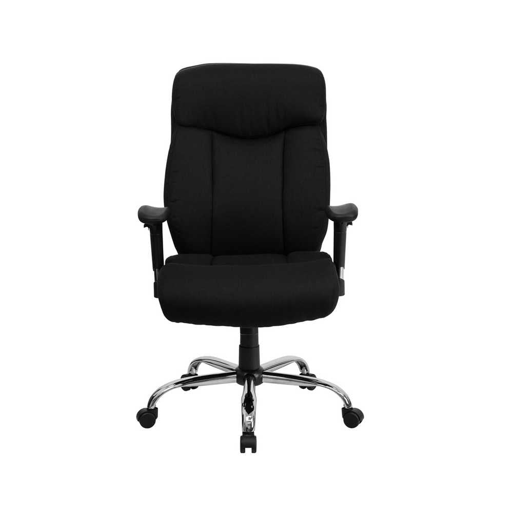 Big & Tall 400 lb. Rated Black Fabric Executive Ergonomic Office Chair with Full Headrest and Arms