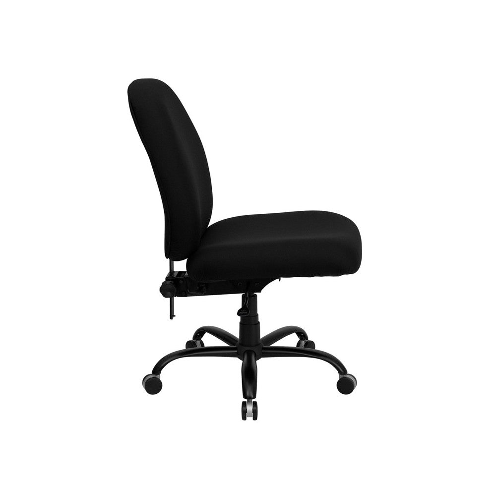 Big & Tall 400 lb. Rated Black Fabric Executive Swivel Ergonomic Office Chair with Adjustable Back
