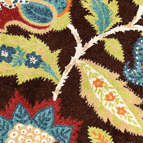Orian Veranda Ethridge Brown 77"X116"