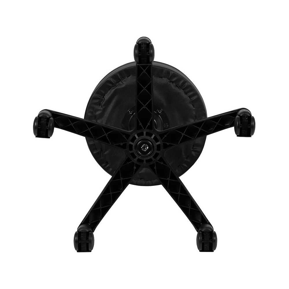 Black Adjustable Doctors Stool on Wheels with Ergonomic Molded Seat