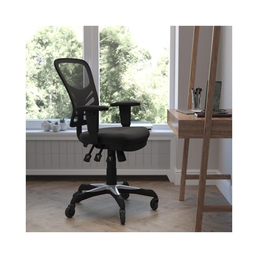 Black Chair with Roller Wheels