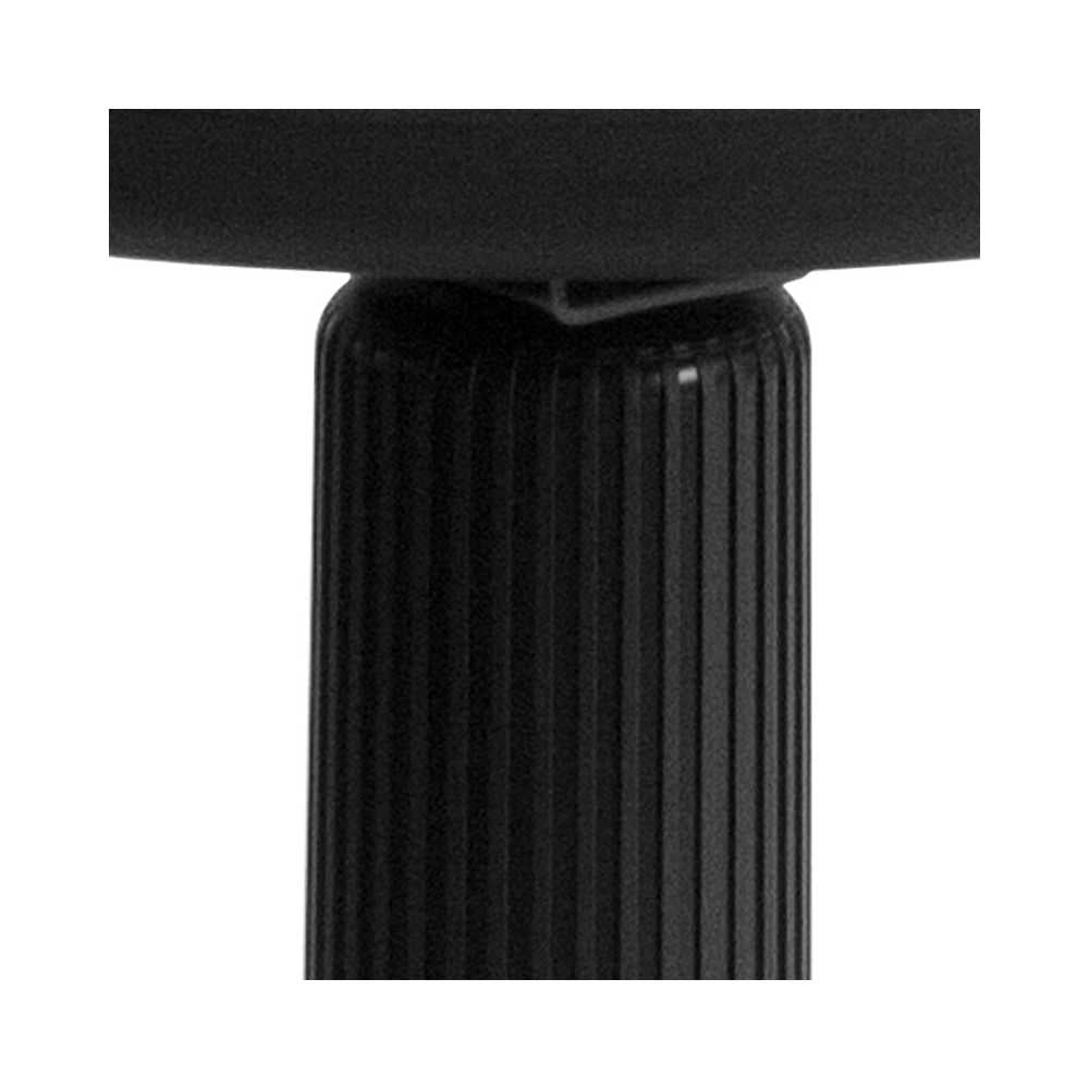 Black Ergonomic Stool with Foot Ring