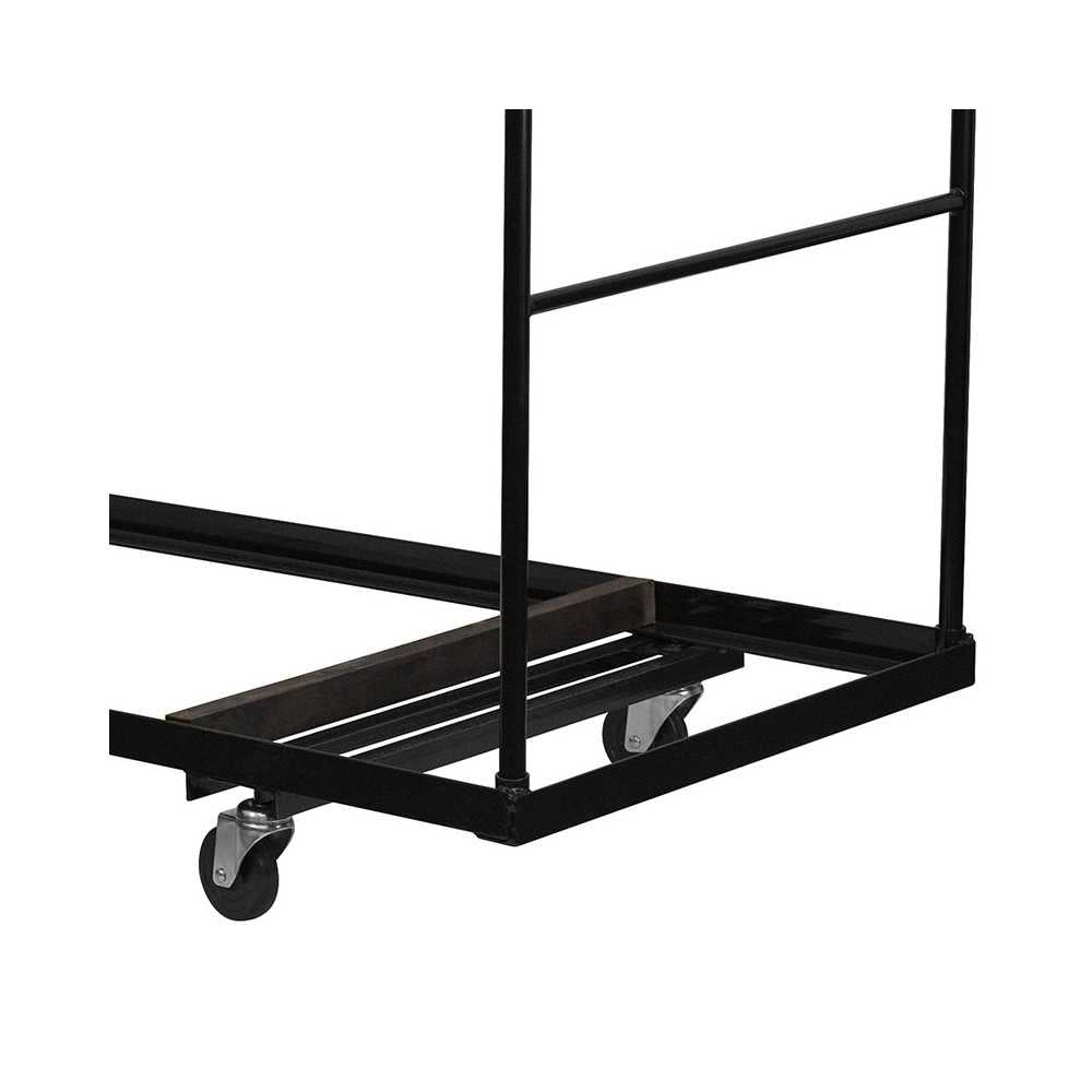 Black Folding Table Dolly for 30''W x 72''D Rectangular Folding Tables