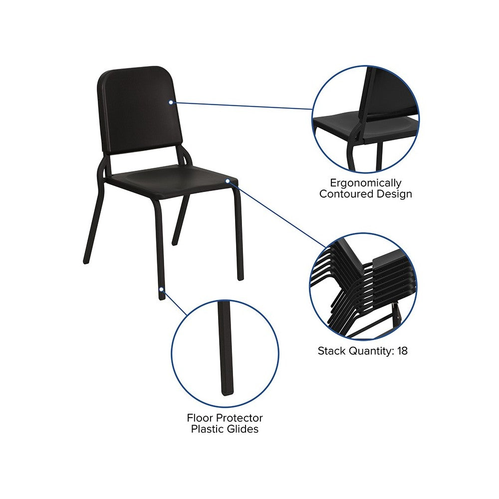 Black High Density Stackable Melody Band/Music Chair