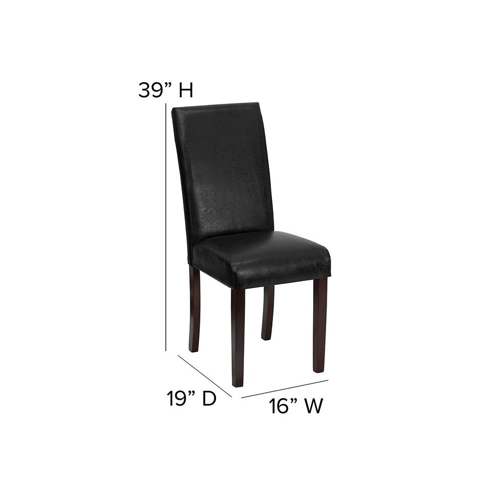 Black LeatherSoft Parsons Chair