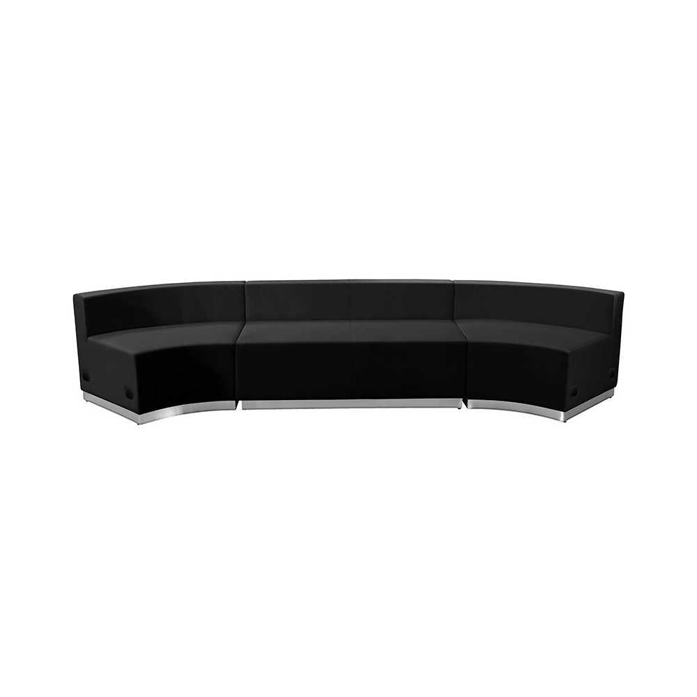 Black LeatherSoft Reception Configuration, 3 Pieces