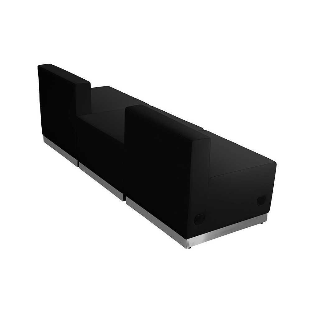 Black LeatherSoft Reception Configuration, 3 Pieces