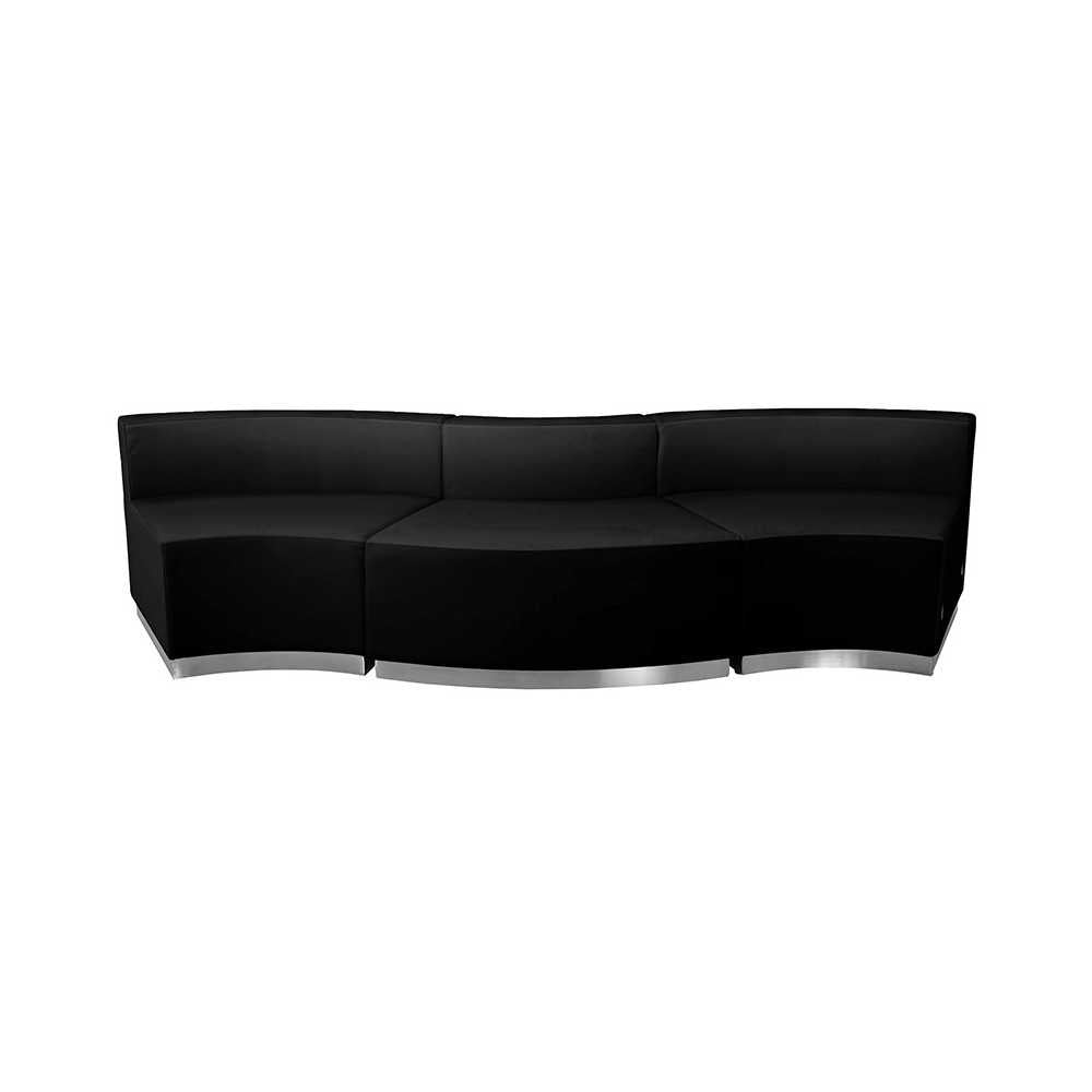 Black LeatherSoft Reception Configuration, 3 Pieces