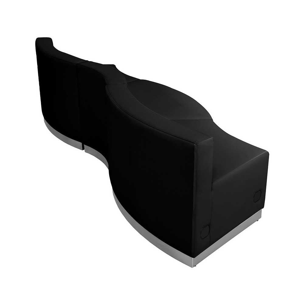 Black LeatherSoft Reception Configuration, 3 Pieces