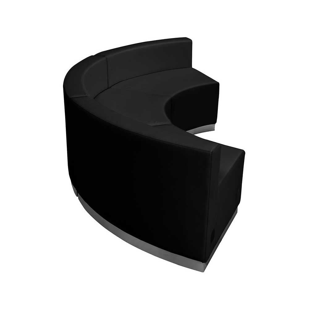 Black LeatherSoft Reception Configuration, 3 Pieces