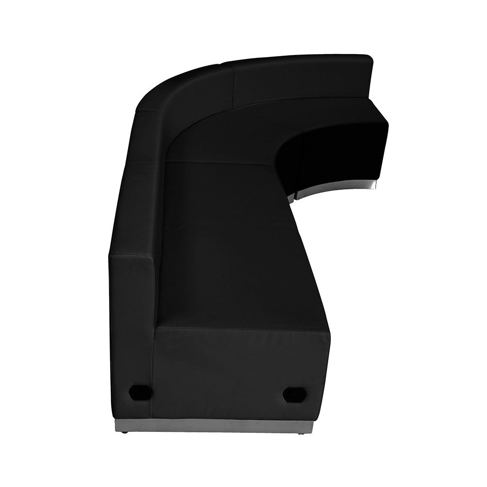 Black LeatherSoft Reception Configuration, 3 Pieces