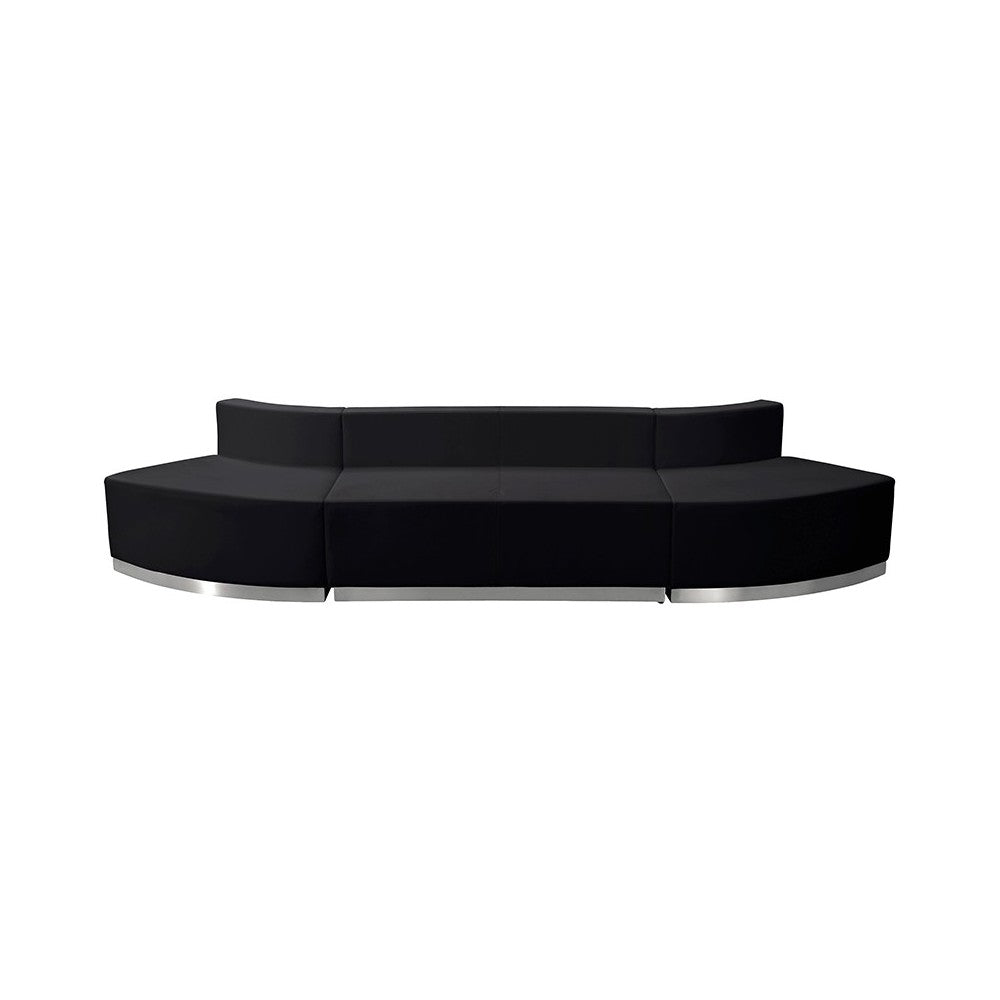 Black LeatherSoft Reception Configuration, 3 Pieces