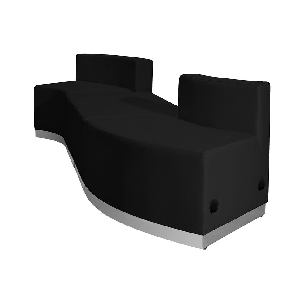 Black LeatherSoft Reception Configuration, 4 Pieces