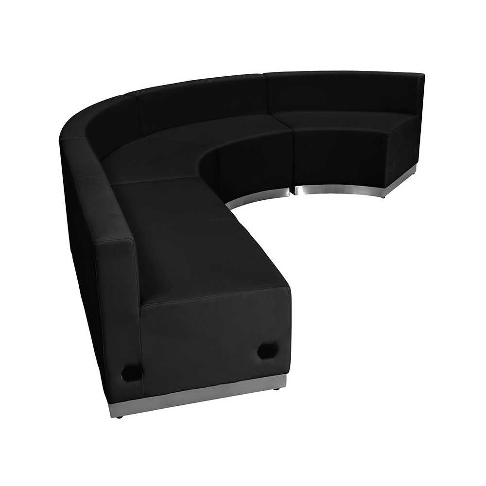 Black LeatherSoft Reception Configuration, 4 Pieces