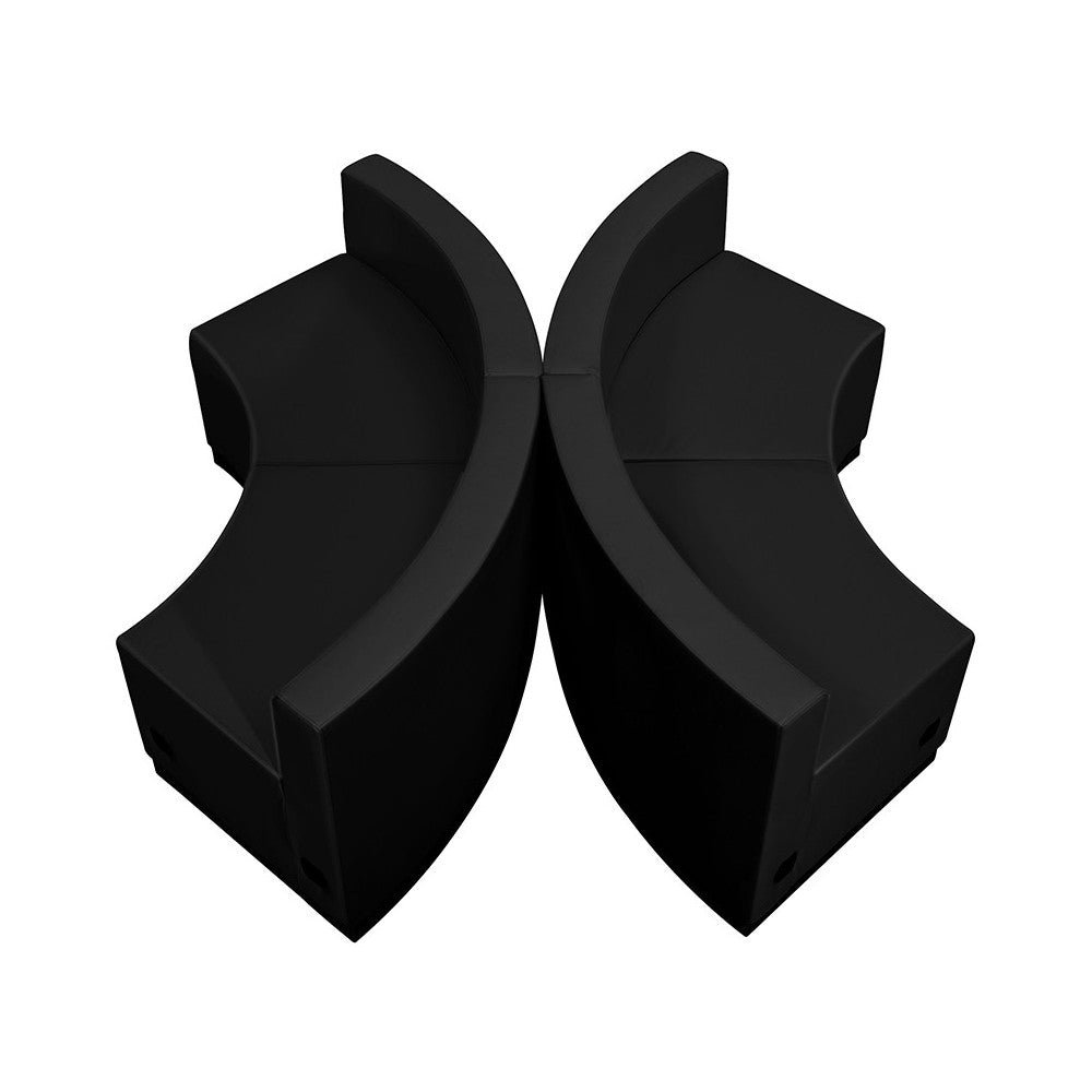 Black LeatherSoft Reception Configuration, 4 Pieces