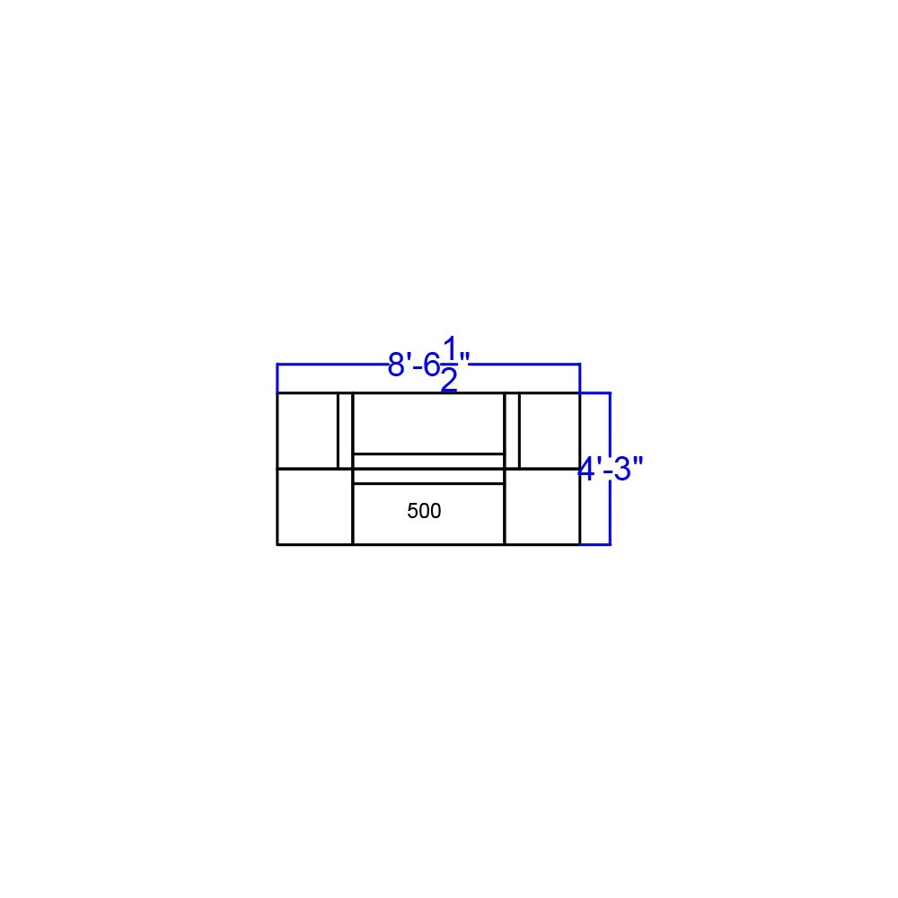 Black LeatherSoft Reception Configuration, 6 Pieces