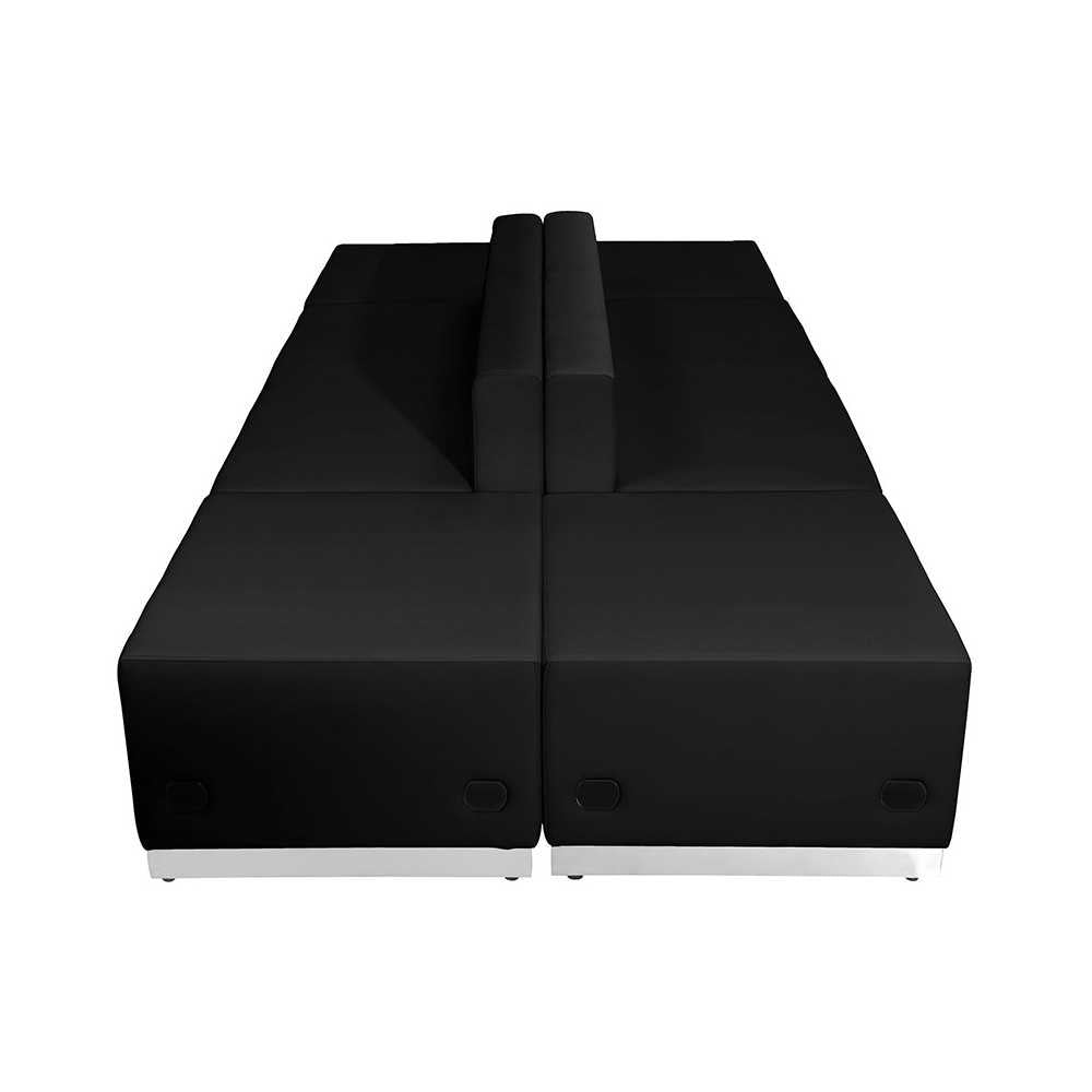 Black LeatherSoft Reception Configuration, 6 Pieces