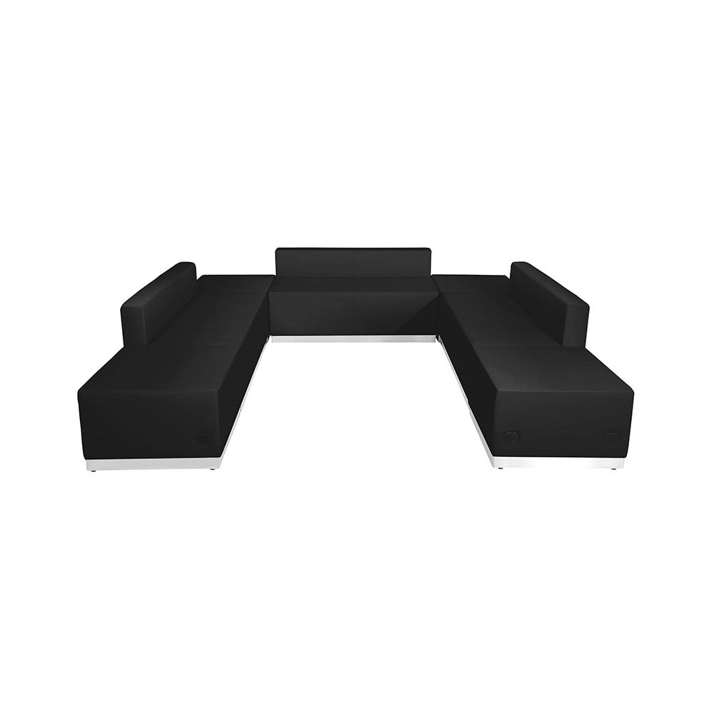 Black LeatherSoft Reception Configuration, 7 Pieces