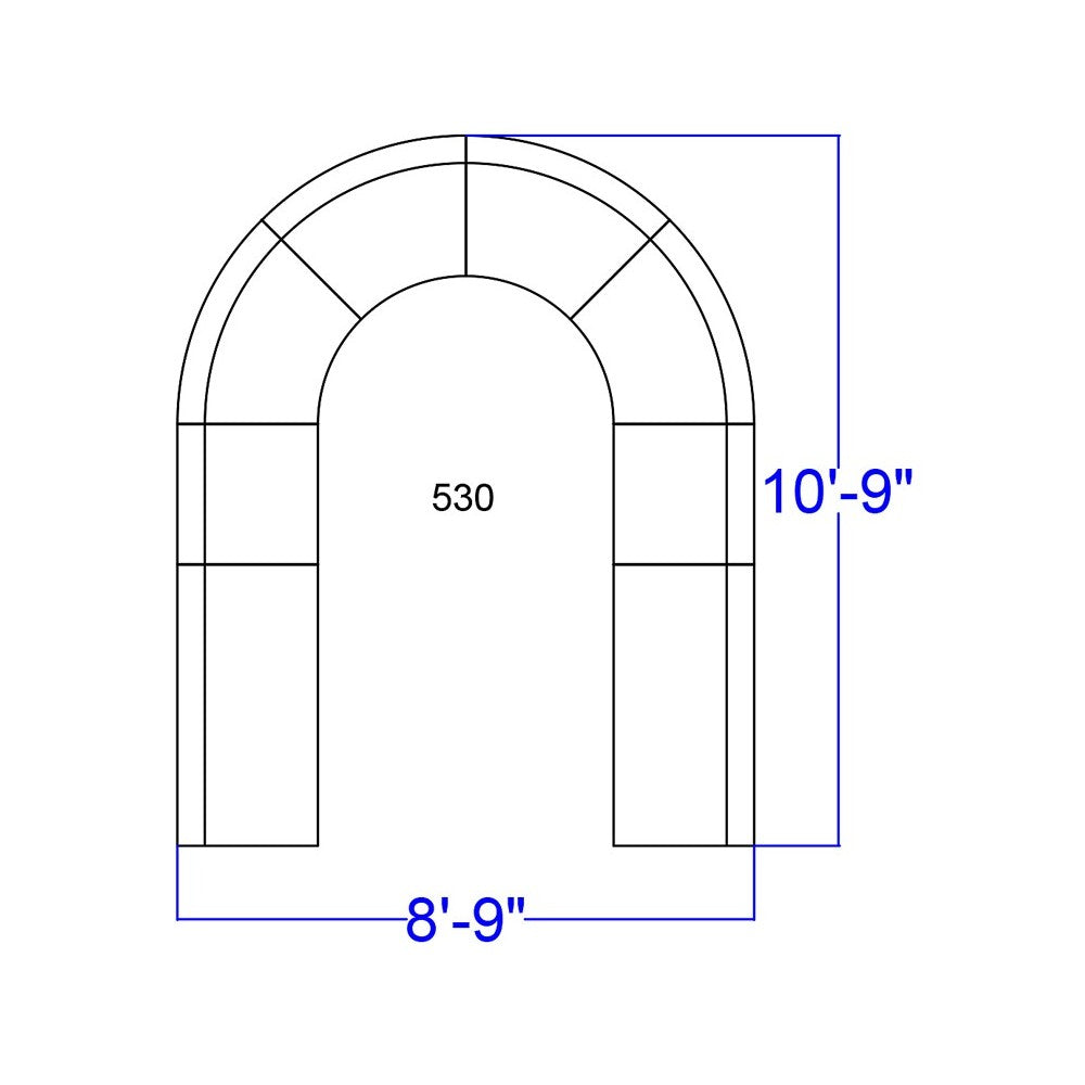 Black LeatherSoft Reception Configuration, 8 Pieces