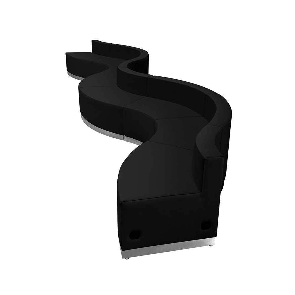 Black LeatherSoft Reception Configuration, 8 Pieces