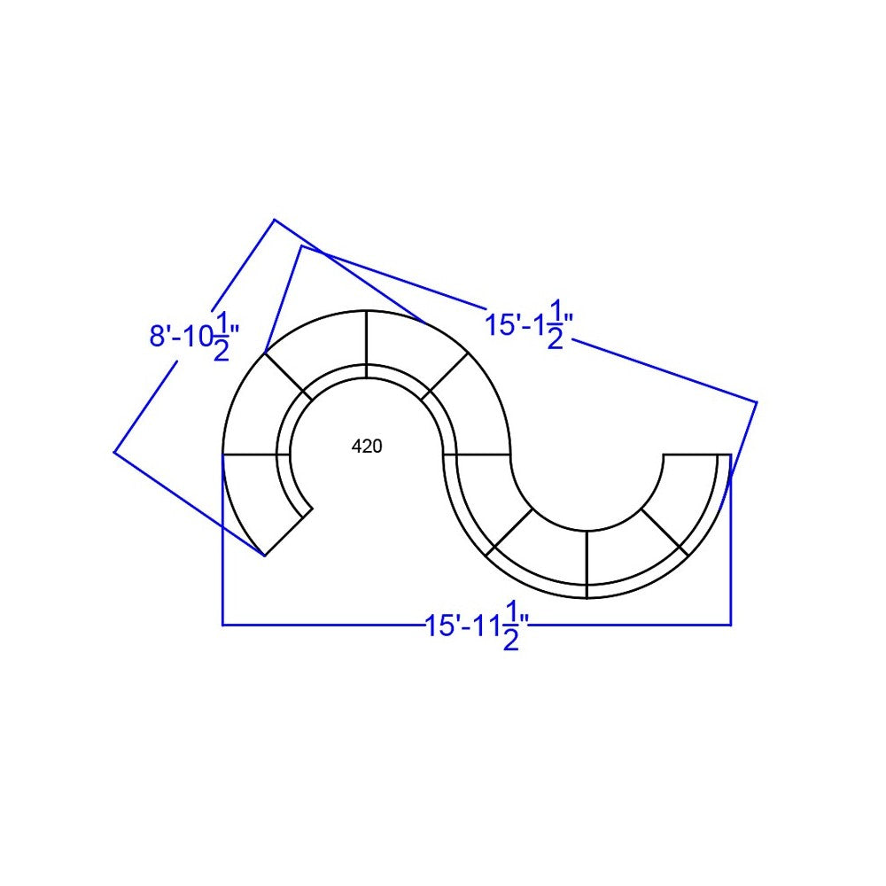 Black LeatherSoft Reception Configuration, 9 Pieces