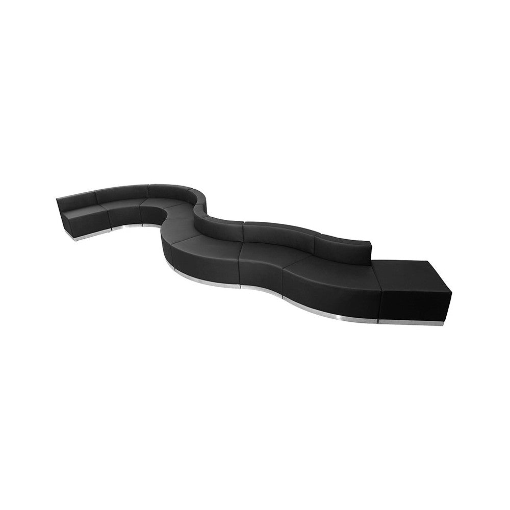 Black LeatherSoft Reception Configuration, 9 Pieces