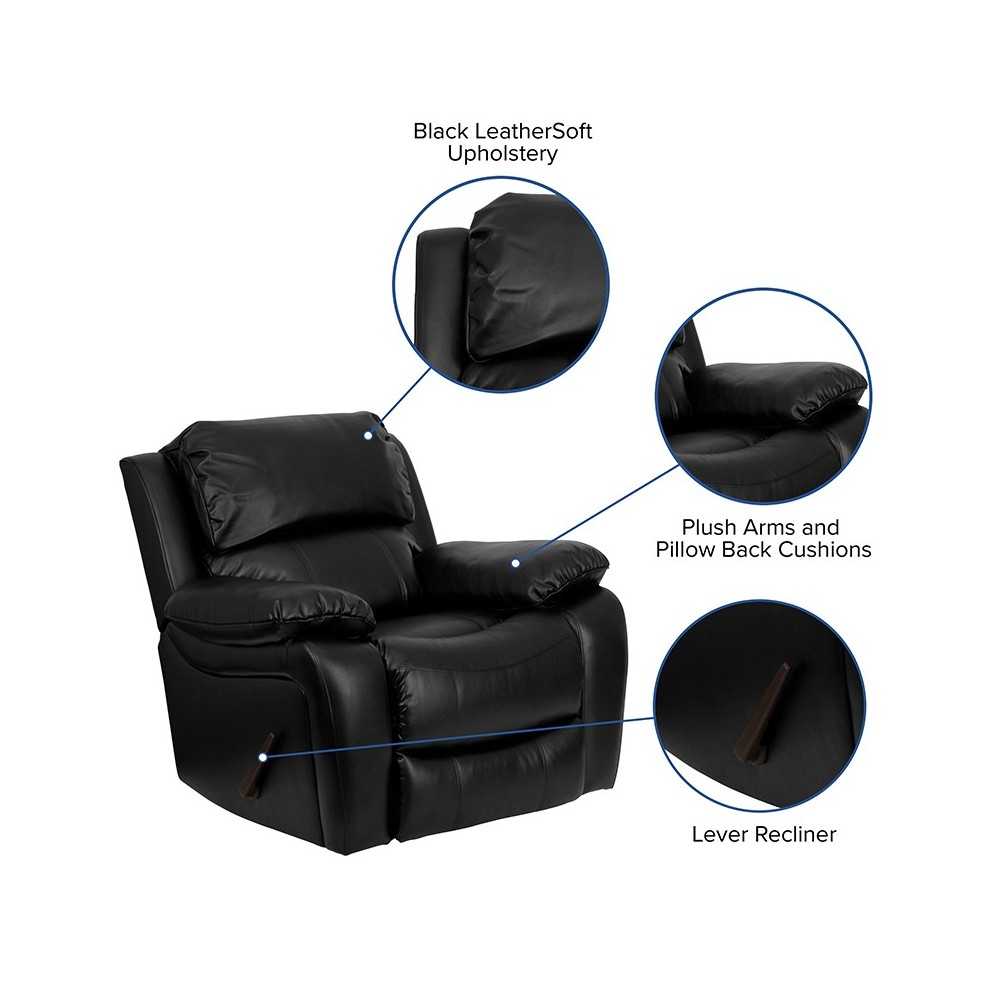 Black LeatherSoft Rocker Recliner