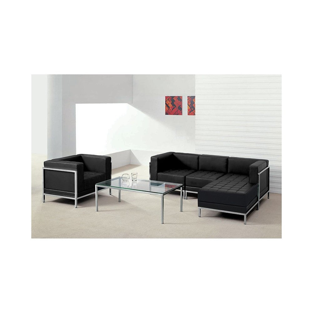 Black LeatherSoft Sectional & Chair, 5 Pieces